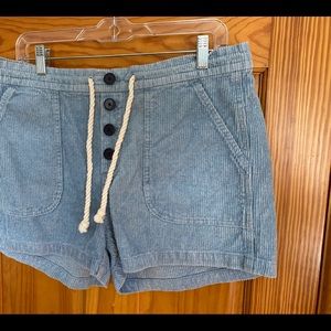 J.Crew NWT Size M pull-on indigo corduroy shorts Size M